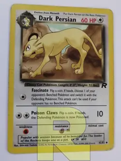 Dark Persian ® Rocket 42/82 ® Non Comune ® Pokemon ® Inglese ® Poor - Image 1