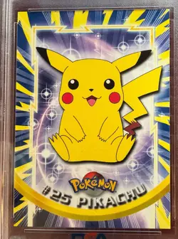 1999 TOPPS POKEMON TV #25 PIKACHU BLUE LOGO PSA 10 GEM MINT - Image 3