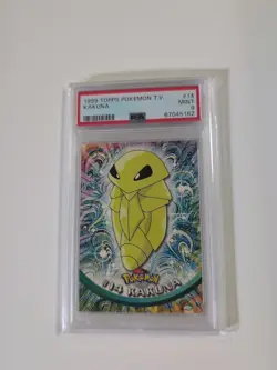 2000 Topps Chrome Pokemon #14 Kakuna Spectra Holo PSA 9 Mint Series 1 - Image 1