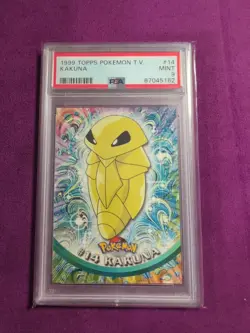 2000 Topps Chrome Pokemon #14 Kakuna Spectra Holo PSA 9 Mint Series 1 - Image 3
