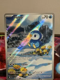 Piplup 98/94 IR Illustration Rare Pokemon Phantasmal Flames Full Art - NM 🔥 - Image 2