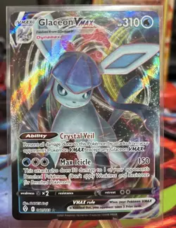 Glaceon VMAX 041/203 Holo VMAX Rare Evolving Skies Pokemon NM - Image 1