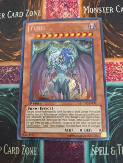 Yugioh Yubel LCGX-EN197 Secret Rare 1st Edition Near Mint - Image 1