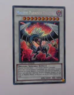 Malefic Paradox Dragon YMP1-EN007 (Secret Rare, Limited, Lightly Played / LP) - Image 1