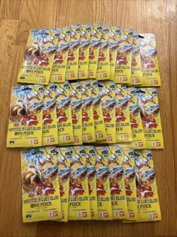 (28) One Piece Adventure Kami Island OP15 EB04 Sleeved Booster Packs - IN HAND - Image 1