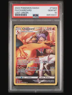 Charizard TG03/TG30 Lost Origin PSA 10 Trainer Gallery GEM MINT 10 Pokemon - Image 1