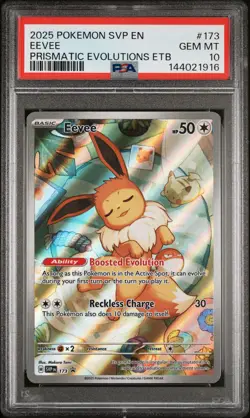 2025 POKEMON SVP EN-SV BLACK STAR PROMO #173 EEVEE PSA 10 - Image 1