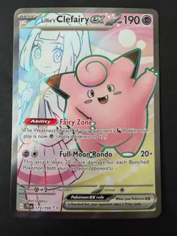 Lillie's Clefairy ex Ultra Rare SV09: Journey Together 173/159 NM Pokemon TCG - Image 1