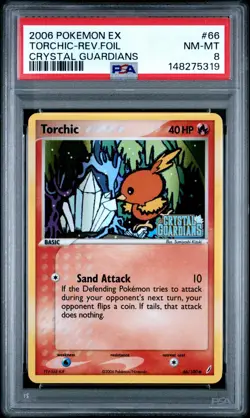2006 Pokemon EX Crystal Guardians Torchic-Rev. Foil #66 NM-MT 8 *NEWLY GRADED* - Image 1
