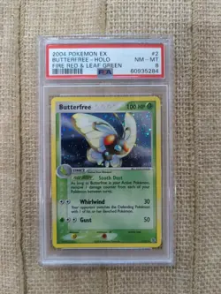 PSA 8 Graded 2004 Pokemon EX Butterfree - Holo Fire Red & Leaf Green #2 - Image 1
