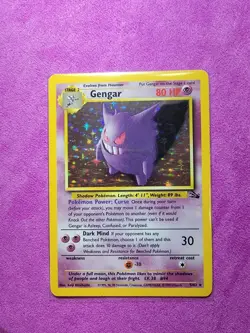 Pokemon Gengar - 5/62 Fossil Unlimited Holo Rare WOTC - MP+ - Image 1
