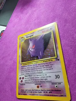 Pokemon Gengar - 5/62 Fossil Unlimited Holo Rare WOTC - MP+ - Image 2