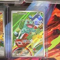 Pokemon TCG Bulbasaur 037 MEP: Stamped Basic Holo Leech Seed 80 HP - Image 1