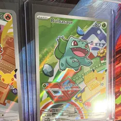 Pokemon TCG Bulbasaur 037 MEP: Stamped Basic Holo Leech Seed 80 HP - Image 2