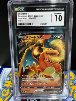 🔥🔥🔥 CGC 10 Gem Mint Japanese Pokemon 2022 Charizard V 014/100 Star Birth - Image 1