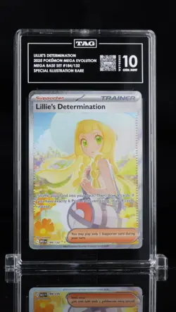 LILLIE’S DETERMINATION TAG GEM MINT 10 184/132 MEGA EVOLUTION ENGLISH POKEMON - Image 1