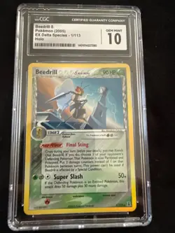 2005 Pokemon EX Delta Species Beedrill HOLO 1/113 CGC 10 *LOW POP* - Image 1