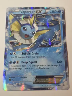 Vaporeon EX 24/83 Generations Ultra Rare Holo Pokemon TCG Card - Image 1