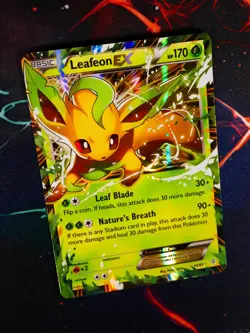 LP/NM Pokemon LEAFEON EX Card XY GENERATIONS Set 10/83 Ultra Rare Holo#1 - Image 1