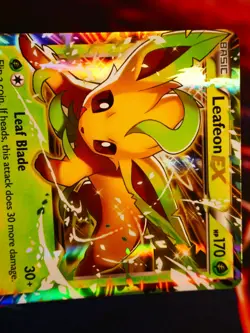LP/NM Pokemon LEAFEON EX Card XY GENERATIONS Set 10/83 Ultra Rare Holo#1 - Image 2