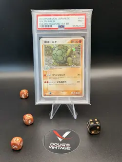Pokemon Card JPN 1st Ed. Golem Holo Rare PSA 9 Mint, Rulers/Heavens 034/054 2003 - Image 1
