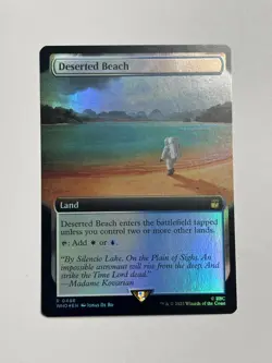 Deserted Beach (Extended Art) Universes Beyond: Doctor Who Foil Magic MTG - Image 1