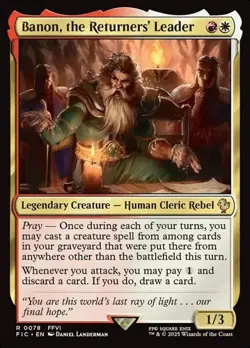 1x Banon, the Returners' Leader NM Eng MTG - Commander Final Fantasy - Image 1