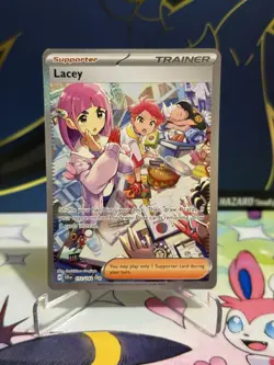 Lacey - 172/142 - SIR - Stellar Crown - Pokemon Card - Print line on back - Image 1