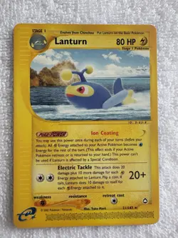 Pokemon Card Lanturn 21/147 Aquapolis Non-Holo - Image 1