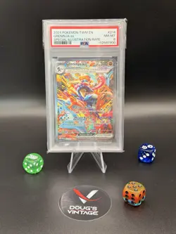 Pokemon TCG PSA 8 Greninja EX Twilight Masquerade Card 214/167 - Image 1