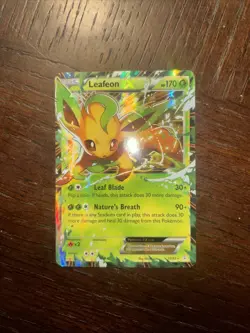 Pokemon TCG Leafeon EX Holo Rare Card 10/83 XY Generations LP - Image 1