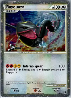 Rayquaza (Shiny) SL10 Holo Call of Legends - Pokemon Card - LP - Image 1