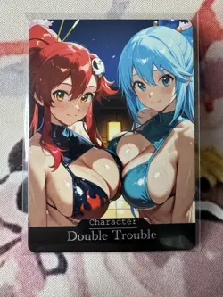 Yoko Littner & Aqua Tengen & Konosuba ACG Goddess Story Waifu Anime Custom Card - Image 1