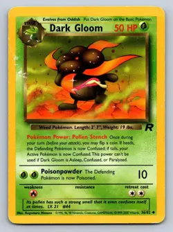 Dark Gloom Team Rocket 36/82 UC NM Unlimited Pokemon - Image 1