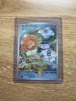 Castform Sunny Form 195/191 Sv08: Surging Sparks Holo Illustration Rare Pokemon - Image 1