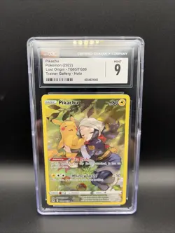2022 Pokemon Lost Origin - Pikachu #TG05/TG30 CGC 9 Mint - Image 1