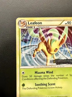 Pokemon Leafeon Undaunted Prerelease Promo Holo 17/90 (2010) English - MP - Image 3