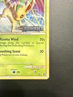 Pokemon Leafeon Undaunted Prerelease Promo Holo 17/90 (2010) English - MP - Image 5