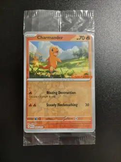 Charmander 004/165 Gamestop Promo Pokemon 151 Reverse Holo Promo NM SEALED - Image 1