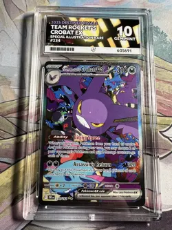 ACE 10 Team Rockets Crobat 234/182 Destined Rivals Pokemon Matching Label - Image 1