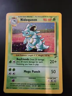Nidoqueen ⭐ 7/64 Holo Rare Jungle 1999 Pokemon LP With Swirl - Image 1