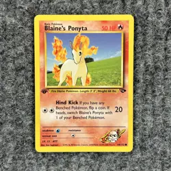 Pokemon Gym Heroes Blaine's Ponyta 64/132 1st Ed Regular NM - Image 1