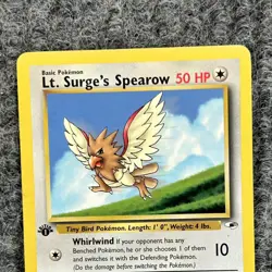 Vtg Pokemon Gym Heroes Lt. Surge's Spearow 83/132 Regular 1st Ed NM - Image 3