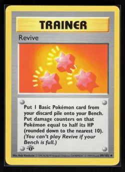 Revive 1st Edition Uncommon Pokemon Base Set (Shadowless) 089/102 MP - Image 1