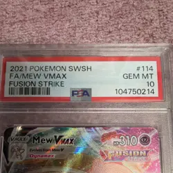 Pokemon Mew VMAX Full Art Holo Ultra Rare 310 HP 114/264 Fusion Strike PSA 10 - Image 4