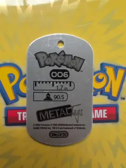 Charizard 2006 Pokemon Metal Dog Tag 006 - Image 2