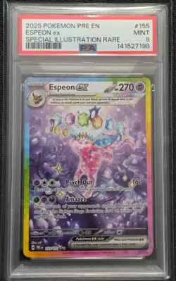 Pokemon Espeon ex 155/131 Prismatic Evolutions Holo Special Illustration PSA 9 - Image 1