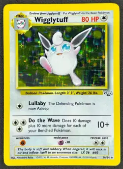 1999 Pokemon Jungle Wigglytuff 16/64 Holo Rare WOTC Vintage - Image 1