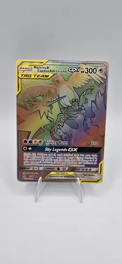 Pokemon Moltres & Zapdos & Articuno GX (Secret) - 69/68 Hidden Fates NM AE3 - Image 1