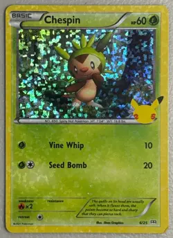 Chespin 006/025 Promo McDonald's 25th Anniversary Promos Holo Near Mint - Image 1